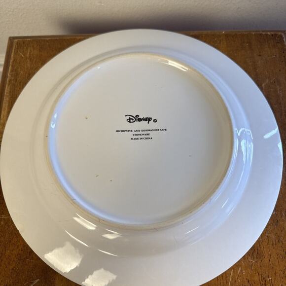 Disney Minnie Mickey Vegetable Veggie Trim Stoneware Dinner Bell Plate 11” Dish - Picture 6 of 7